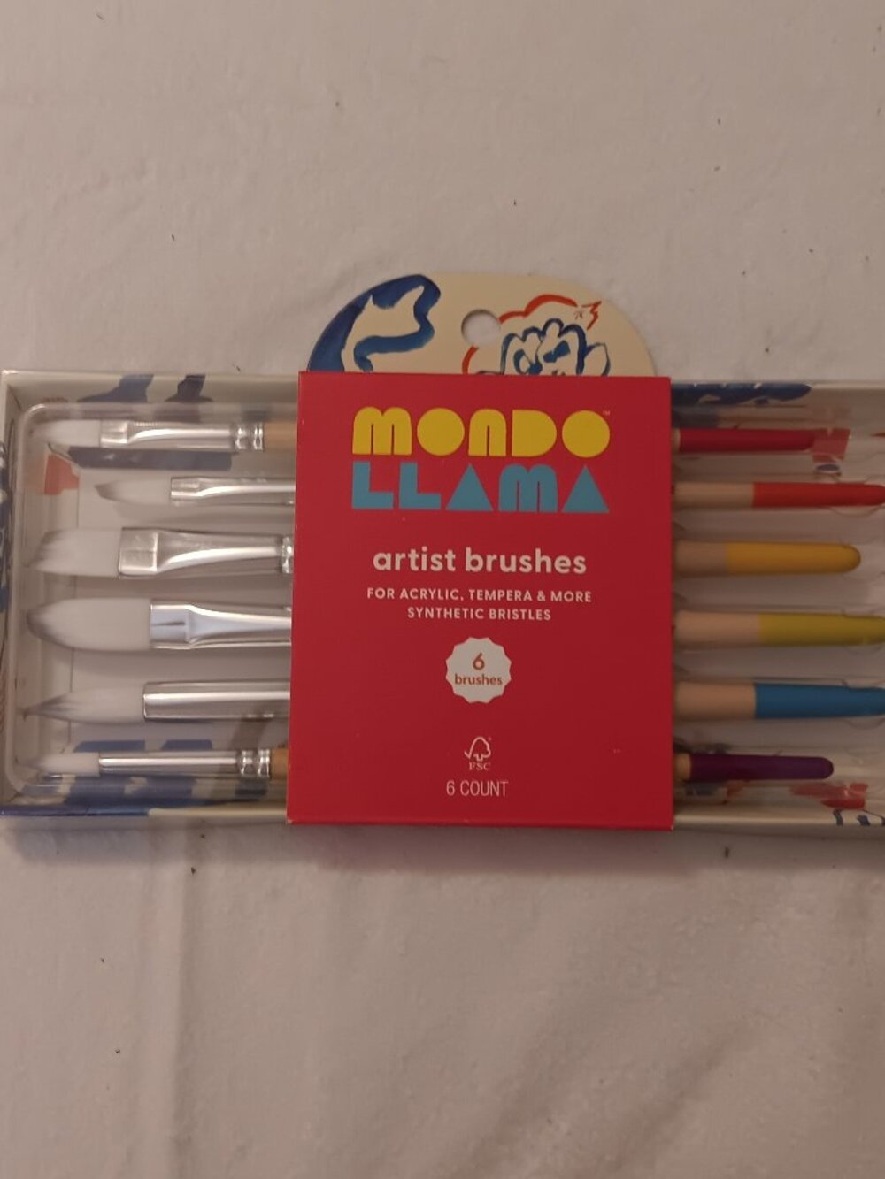 Mondo Llama 6pc Artist Paintbrushes